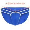 SUMABA Mens Sexy Bulge Enhancing Low Rise Pouch Underwear Hot Blue Breathable Mesh Panties Male High Cut xxl view 1