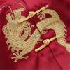 JIMINISO Chinese Style Dragon Tang Suit Party Festival Outfit Kung Fu Wushu Top Pants Set Uniform Costume Gift, Kids12(125-130cm) view 2