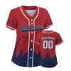 Custom Baseball Jersey for Women Fashion City Skyline Design Hip Hop Button Down Shirt Stitched/Printed Personalized Name & Number Fans Gift for Baseball Mom Women Girls S-4XL view 1