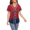 Custom Baseball Jersey for Women Fashion City Skyline Design Hip Hop Button Down Shirt Stitched/Printed Personalized Name & Number Fans Gift for Baseball Mom Women Girls S-4XL view 4