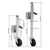 Heavy Duty Marine Swivel Trailer Jack - Boat Trailer Jack With Wheel, Swivel Folding Trailer Support Wheel, 15cm Trailer Wheels, 25cm Lift, 540kg Vertical Load, For Yacht, Caravan, Boat ( Color : Silv view 2