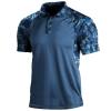 GOKKILRW Summer T Shirts for Men Short Sleeve Button Up Camo Polo Shirts Casual Raglan Printed Soft Lightweight Moisture Wicking Quick Dry Military Tops for Fishing Hunting view 1