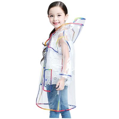 balacoo Reusable Eva Hooded Poncho for Boys and Girls Thick Raincoat Colorful Design Lightweight and Compact for Outdoor Activities and
