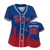 Custom Baseball Jersey for Women Fashion City Skyline Design Hip Hop Button Down Shirt Stitched/Printed Personalized Name & Number Fans Gift for Baseball Mom Women Girls S-4XL view 1
