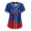 Custom Baseball Jersey for Women Fashion City Skyline Design Hip Hop Button Down Shirt Stitched/Printed Personalized Name & Number Fans Gift for Baseball Mom Women Girls S-4XL view 2