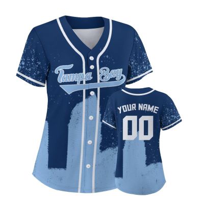 Custom Baseball Jersey for Women Fashion City Skyline Design Hip Hop Button Down Shirt Stitched/Printed Personalized Name & Number Fans Gift for Baseball Mom Women Girls S-4XL