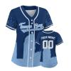 Custom Baseball Jersey for Women Fashion City Skyline Design Hip Hop Button Down Shirt Stitched/Printed Personalized Name & Number Fans Gift for Baseball Mom Women Girls S-4XL view 1