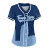 Custom Baseball Jersey for Women Fashion City Skyline Design Hip Hop Button Down Shirt Stitched/Printed Personalized Name & Number Fans Gift for Baseball Mom Women Girls S-4XL view 2
