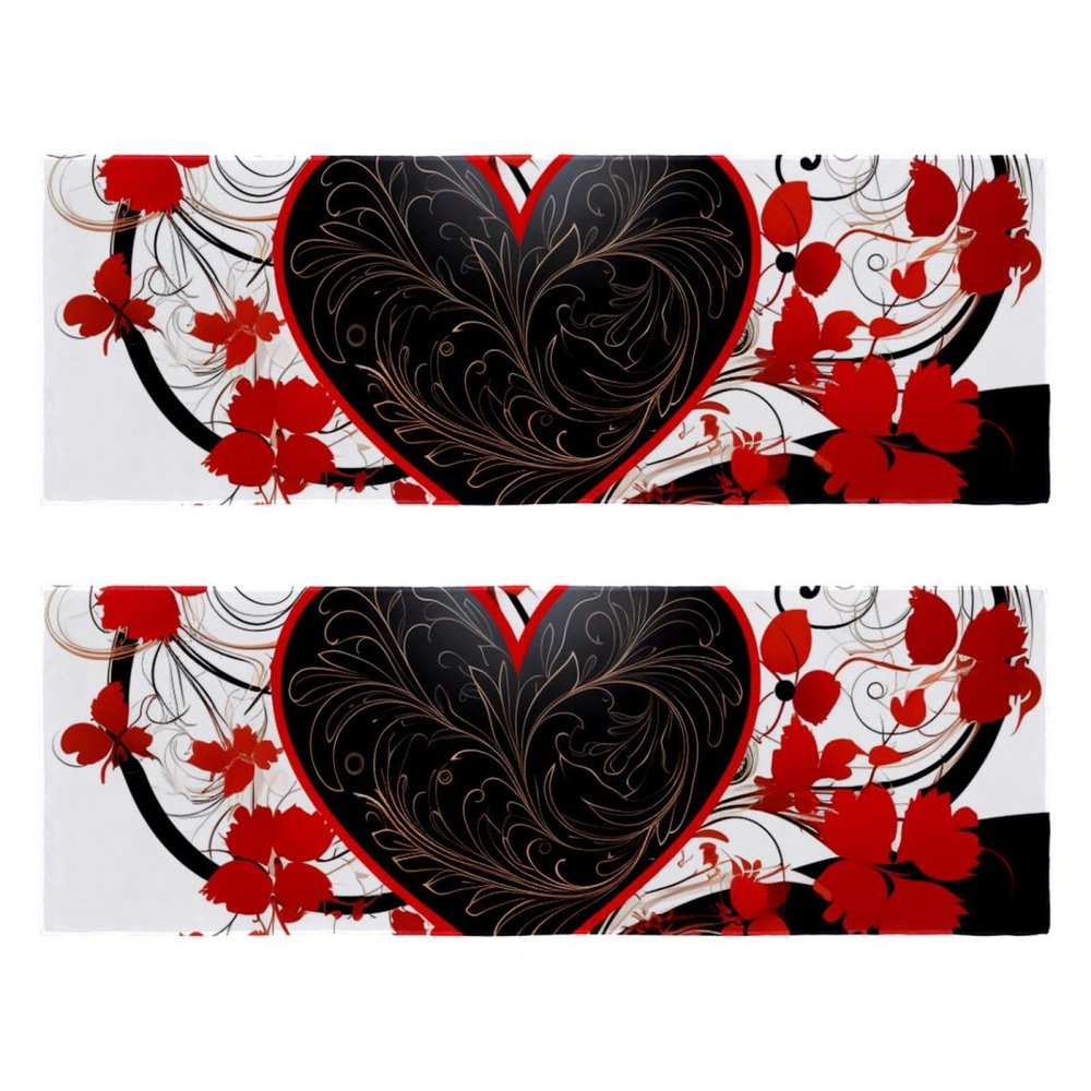 VTGHDEEQ Gym Towels,Hand Towels,Workout Towels for Gym Bag,Art Heart Flower Love,2-Pc, 11.5x32 in, T9jc7ezqsprz, Iu5n0rijirfv