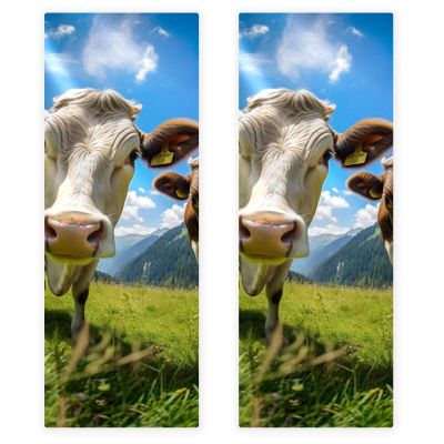 VTGHDEEQ Gym Towels,Hand Towels,Workout Towels for Gym Bag,Blue Sky Mountain Cow,2-Pc, Q5fe0zernigi, Bu6d7anyppas