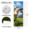 VTGHDEEQ Gym Towels,Hand Towels,Workout Towels for Gym Bag,Blue Sky Mountain Cow,2-Pc, Q5fe0zernigi, Bu6d7anyppas view 3