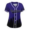 Custom Baseball Jersey Football City Skyline Design Hip Hop Button Down Shirt Stitched/Printed Personalized Name & Number Fans Gift for Football Mom Women Girls S-4XL view 2