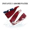 VTGHDEEQ Hand Towels for Bathroom,Gym Towels for Working Out,Sports Towel,American Flag Striped Waves,2-Pc, V4dm3nqedjoo, Sk5i5riksmrg view 2