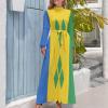 Skirts for Womens Summer Fall Dress Top Saint Vincent and The Grenadines Flag Casual Long Dress for Casual Womens Dress XL view 3