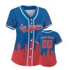 Custom Baseball Jersey for Women Fashion City Skyline Design Hip Hop Button Down Shirt Stitched/Printed Personalized Name & Number Fans Gift for Baseball Mom Women Girls S-4XL view 1