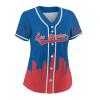 Custom Baseball Jersey for Women Fashion City Skyline Design Hip Hop Button Down Shirt Stitched/Printed Personalized Name & Number Fans Gift for Baseball Mom Women Girls S-4XL view 2