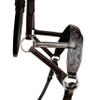 AHS us Natural Toned Leather Sidepull Bitless Bridle with White Cow Soft Leather Padding | Full Leather reins | (Brown, Cob) view 3