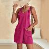 BNisBM Black Jumpsuit Rompers for Women Casual Summer Outfits Adjustable Straps Baggy Short Overalls Loose Comfy Jumpsuit with Pockets Girls Jumpsuit Size 7-8, Medium, #003-purple view 3