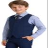 Boy's Formal Suit Set Slim Fit Kids Tuxedo Suits for Wedding Teen Toddler Boy Dress Suit Outfit Size 4 Dark Blue view 4