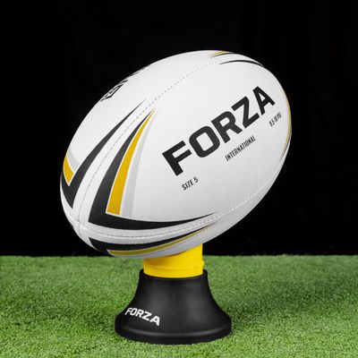 FORZA Rugby Balls [12 Pack] - Premium Training & Official Match Balls | Mesh Carry Bag Included (International Match Rugby Union, 5)