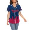 Custom Baseball Jersey for Women Fashion City Skyline Design Hip Hop Button Down Shirt Stitched/Printed Personalized Name & Number Fans Gift for Baseball Mom Women Girls S-4XL view 4