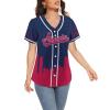 Custom Baseball Jersey for Women Fashion City Skyline Design Hip Hop Button Down Shirt Stitched/Printed Personalized Name & Number Fans Gift for Baseball Mom Women Girls S-4XL view 4
