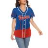 Custom Baseball Jersey for Women Fashion City Skyline Design Hip Hop Button Down Shirt Stitched/Printed Personalized Name & Number Fans Gift for Baseball Mom Women Girls S-4XL view 2