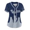 Custom Baseball Jersey for Women Fashion City Skyline Design Hip Hop Button Down Shirt Stitched/Printed Personalized Name & Number Fans Gift for Baseball Mom Women Girls S-4XL view 2