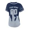 Custom Baseball Jersey for Women Fashion City Skyline Design Hip Hop Button Down Shirt Stitched/Printed Personalized Name & Number Fans Gift for Baseball Mom Women Girls S-4XL view 3