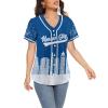 Custom Baseball Jersey for Women Fashion City Skyline Design Hip Hop Button Down Shirt Stitched/Printed Personalized Name & Number Fans Gift for Baseball Mom Women Girls S-4XL view 4