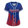 Custom Baseball Jersey for Women Fashion City Skyline Design Hip Hop Button Down Shirt Stitched/Printed Personalized Name & Number Fans Gift for Baseball Mom Women Girls S-4XL view 2