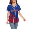Custom Baseball Jersey for Women Fashion City Skyline Design Hip Hop Button Down Shirt Stitched/Printed Personalized Name & Number Fans Gift for Baseball Mom Women Girls S-4XL view 4