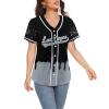 Custom Baseball Jersey Football City Skyline Design Hip Hop Button Down Shirt Stitched/Printed Personalized Name & Number Fans Gift for Football Mom Women Girls S-4XL view 4