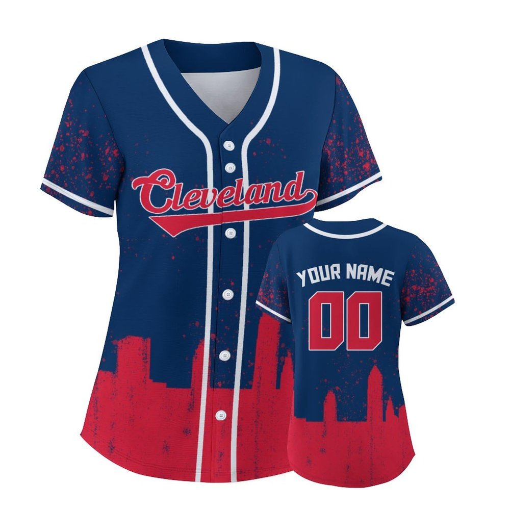 Custom Baseball Jersey for Women Fashion City Skyline Design Hip Hop Button Down Shirt Stitched/Printed Personalized Name & Number Fans Gift for Baseball Mom Women Girls S-4XL