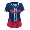 Custom Baseball Jersey for Women Fashion City Skyline Design Hip Hop Button Down Shirt Stitched/Printed Personalized Name & Number Fans Gift for Baseball Mom Women Girls S-4XL view 2