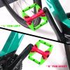 BUCKLOS MTB Mountain Bike Single Speed Square Taper Crankset -170mm Cranksets Bicycle Crank Set with 104BCD 32/34/36/38/40/42T Round/Oval Chainring,MTB Flat Nylon Bicycle Pedal with Large Platform view 4