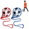 2PCS Soccer Ball Net Soccer Training Equipment, Football Kick Throw Solo Practice Training Aid, Upgrade Soccer Nets for Kids Youth Adults for Ball Size 3, 4, 5, Classic Red and Blue view 1