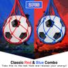 2PCS Soccer Ball Net Soccer Training Equipment, Football Kick Throw Solo Practice Training Aid, Upgrade Soccer Nets for Kids Youth Adults for Ball Size 3, 4, 5, Classic Red and Blue view 2