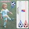 2PCS Soccer Ball Net Soccer Training Equipment, Football Kick Throw Solo Practice Training Aid, Upgrade Soccer Nets for Kids Youth Adults for Ball Size 3, 4, 5, Classic Red and Blue view 3