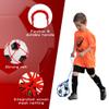 2PCS Soccer Ball Net Soccer Training Equipment, Football Kick Throw Solo Practice Training Aid, Upgrade Soccer Nets for Kids Youth Adults for Ball Size 3, 4, 5, Classic Red and Blue view 4
