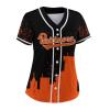 Custom Baseball Jersey for Women Fashion City Skyline Design Hip Hop Button Down Shirt Stitched/Printed Personalized Name & Number Fans Gift for Baseball Mom Women Girls S-4XL view 3