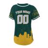 Custom Baseball Jersey for Women Fashion City Skyline Design Hip Hop Button Down Shirt Stitched/Printed Personalized Name & Number Fans Gift for Baseball Mom Women Girls S-4XL view 4