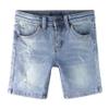 KIDSCOOL SPACE Baby Denim Shorts,Strtchy DenimAbove Kneee Ripped Summer Short Pants, Light Blue, 18-24 Months view 1