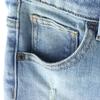 KIDSCOOL SPACE Baby Denim Shorts,Strtchy DenimAbove Kneee Ripped Summer Short Pants, Light Blue, 18-24 Months view 3