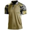 GOKKILRW Summer T Shirts for Men Short Sleeve Button Up Camo Polo Shirts Casual Raglan Printed Soft Lightweight Moisture Wicking Quick Dry Military Tops for Fishing Hunting view 1