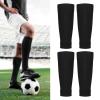 2 Pairs Shin Guard Sleeves Shin Pad Socks Nylon Size 3847 Sports Accessory for Soccer Football (Black) view 2