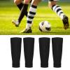 2 Pairs Shin Guard Sleeves Shin Pad Socks Nylon Size 3847 Sports Accessory for Soccer Football (Black) view 4