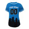 Custom Baseball Jersey for Women Fashion City Skyline Design Hip Hop Button Down Shirt Stitched/Printed Personalized Name & Number Fans Gift for Baseball Mom Women Girls S-4XL view 3