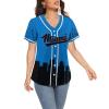 Custom Baseball Jersey for Women Fashion City Skyline Design Hip Hop Button Down Shirt Stitched/Printed Personalized Name & Number Fans Gift for Baseball Mom Women Girls S-4XL view 4