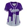 Custom Baseball Jersey for Women Fashion City Skyline Design Hip Hop Button Down Shirt Stitched/Printed Personalized Name & Number Fans Gift for Baseball Mom Women Girls S-4XL view 3